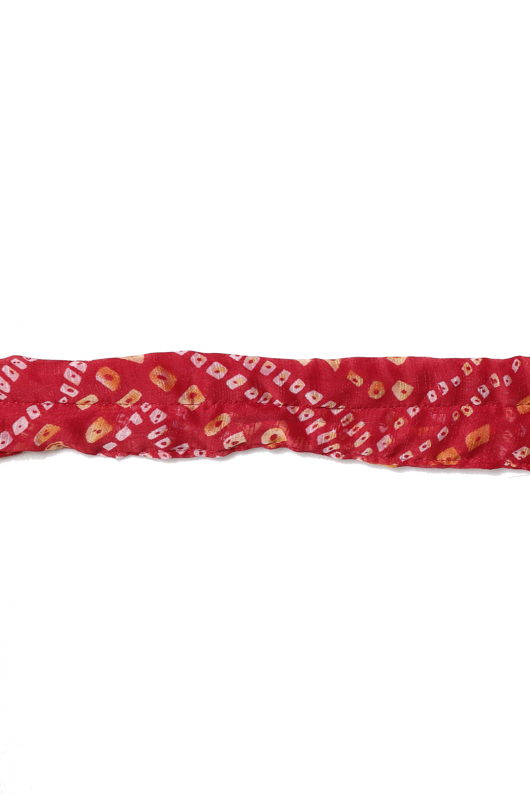 Neerus Red chiffon printed suit set - detail view 5