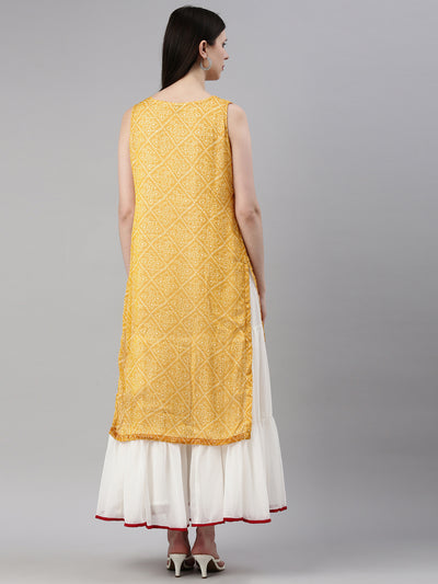 Neeru'S Yellow Color Georgette Fabric Kurta