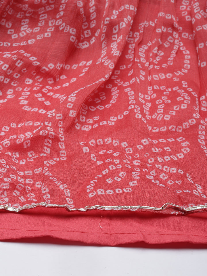 Neerus Carrot Color Georgette Fabric Kurta