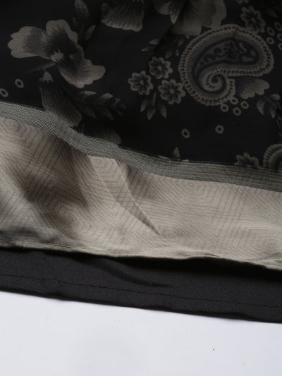 Neeru'S Black Color Georgette Fabric Gown