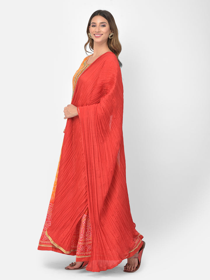 Neerus Mustard Color Silk Fabric Salwar Kameez