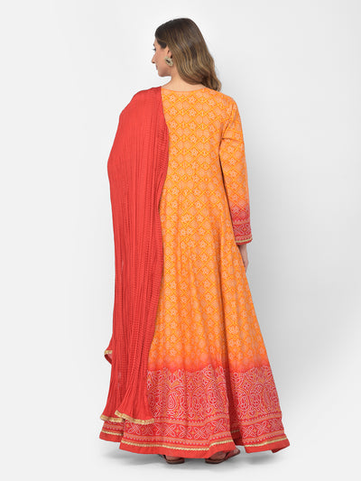 Neeru's mustard color silk fabric salwar kameez