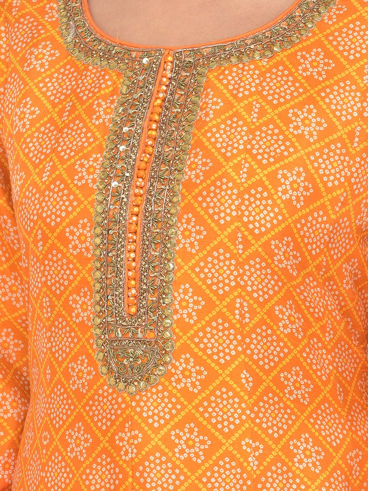 Neerus Mustard Color Silk Fabric Salwar Kameez