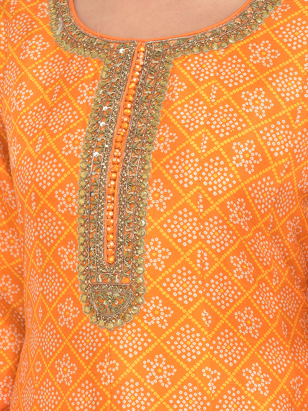 Neeru's mustard color silk fabric salwar kameez