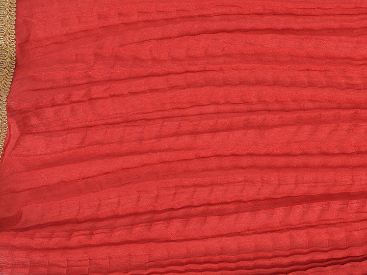 Neerus Pink silk embellished Anarkali kurta set - detail view 14