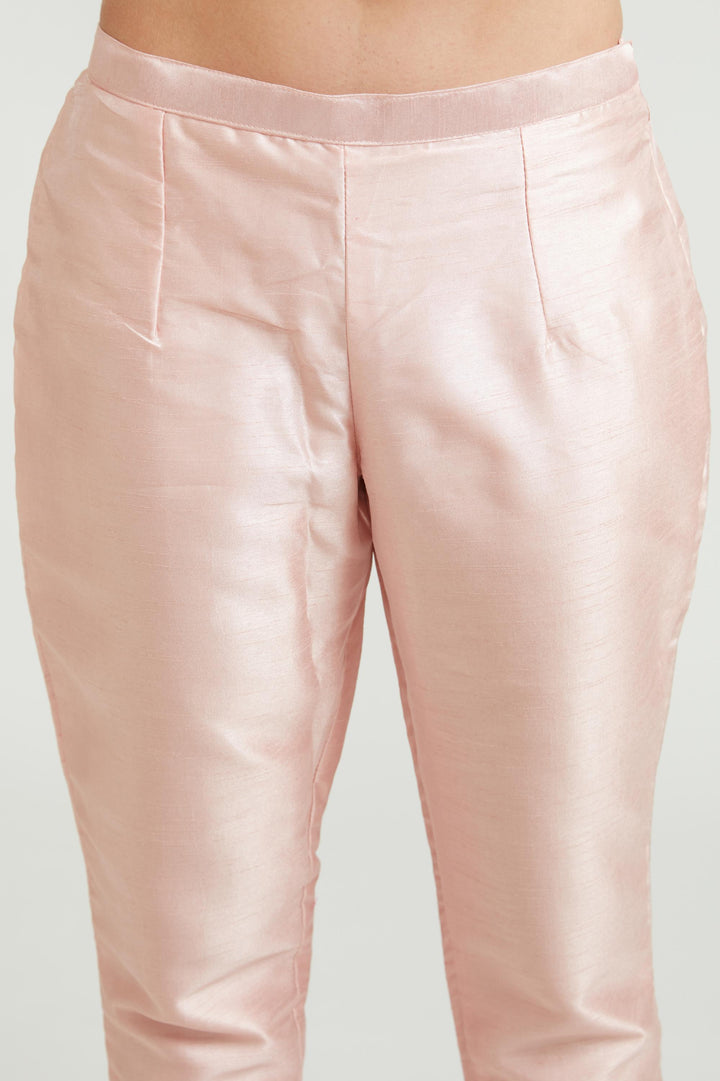 Neerus Baby Pink Color Georgette Fabric Kurta Set