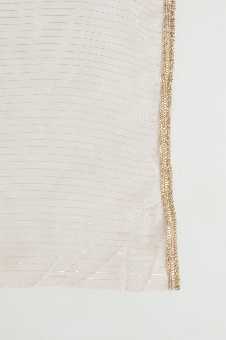 Neerus Baby Pink Color Georgette Fabric Kurta Set