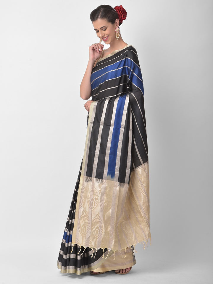 Neerus Black Color Saree
