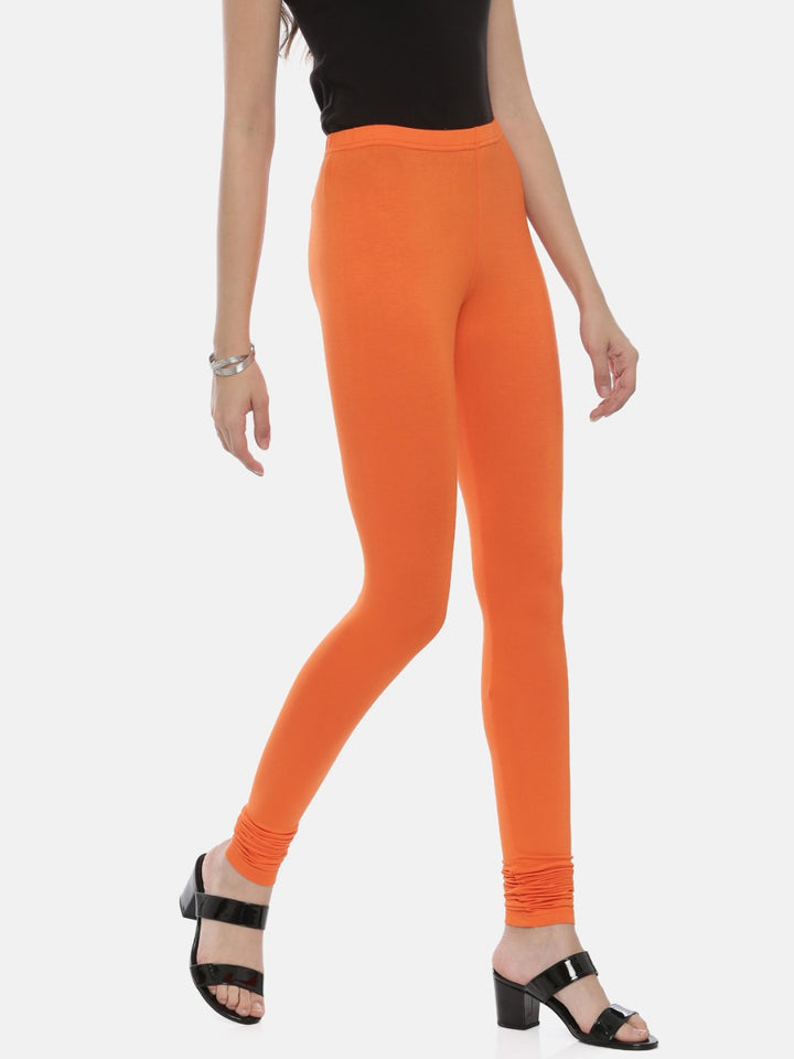 Neerus Fire Color Lycra Fabric Leggings
