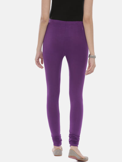 Neeru's Purple Color Lycra Fabric Leggings