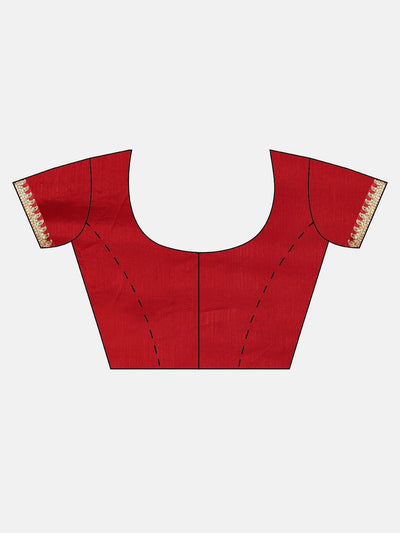 Neeru's Red Embellished Saree With Blouse