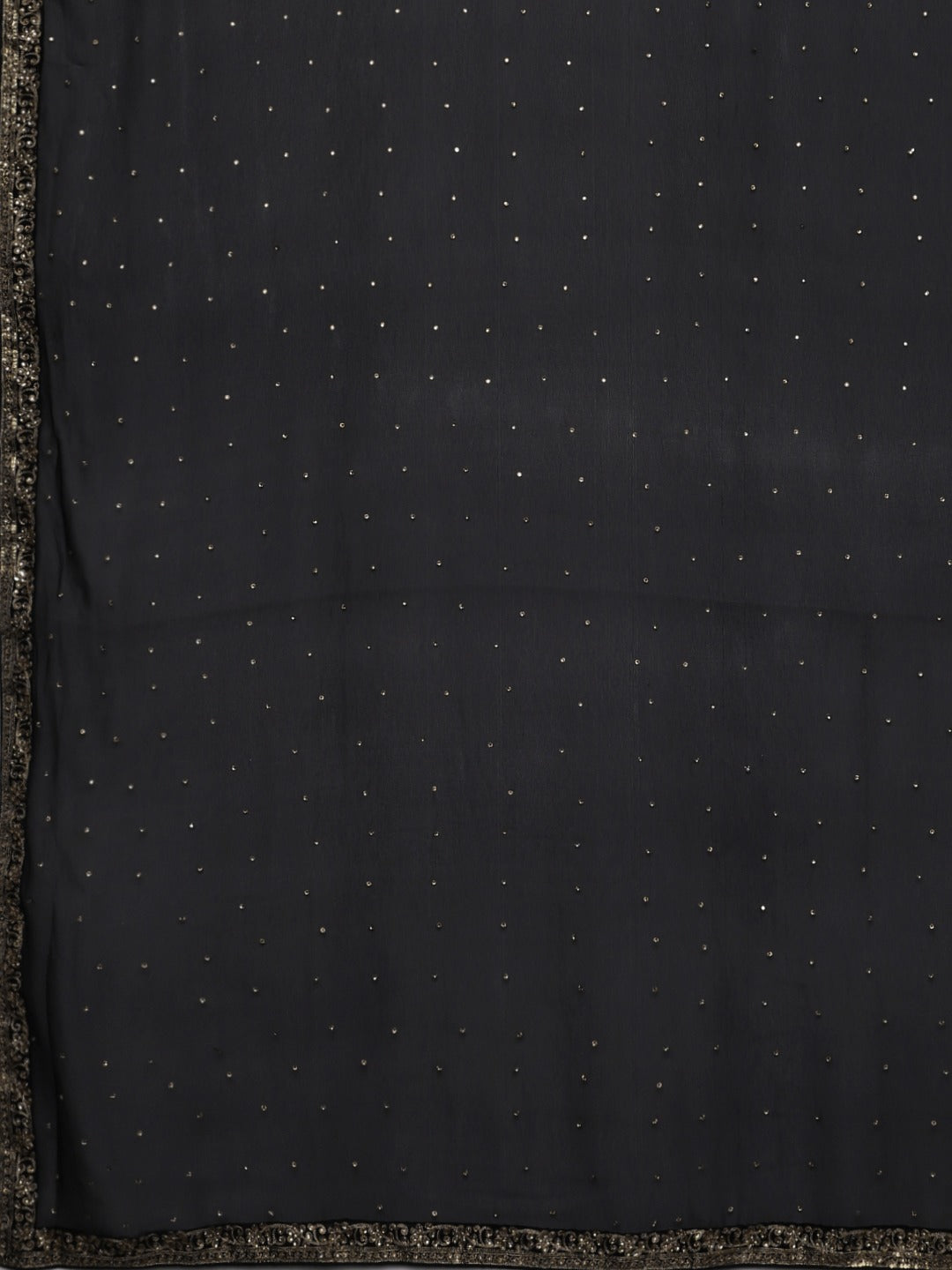 Neerus Black Embellished Saree With Blouse
