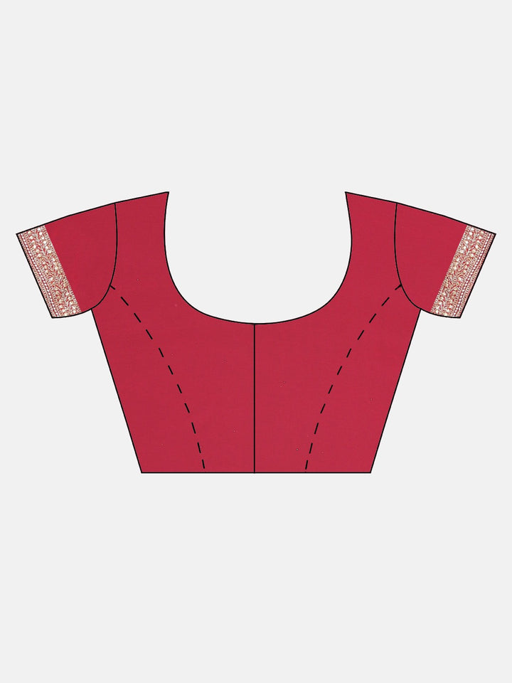Neerus Pink georgette embellished saree - detail view 2