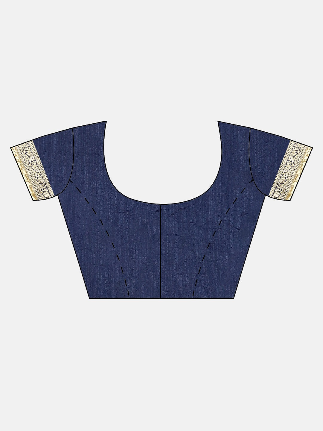 Neeru's Blue Textured Saree With Blouse