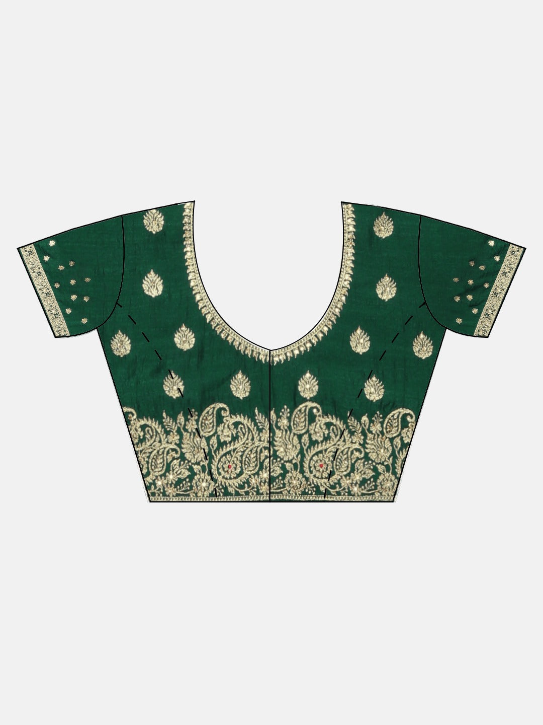 Neeru's Green Textured Saree With Blouse