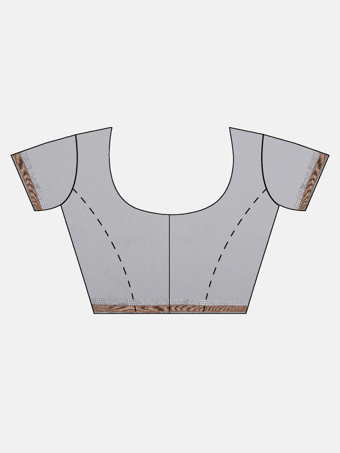 Neerus Grey Embellished Saree With Blouse