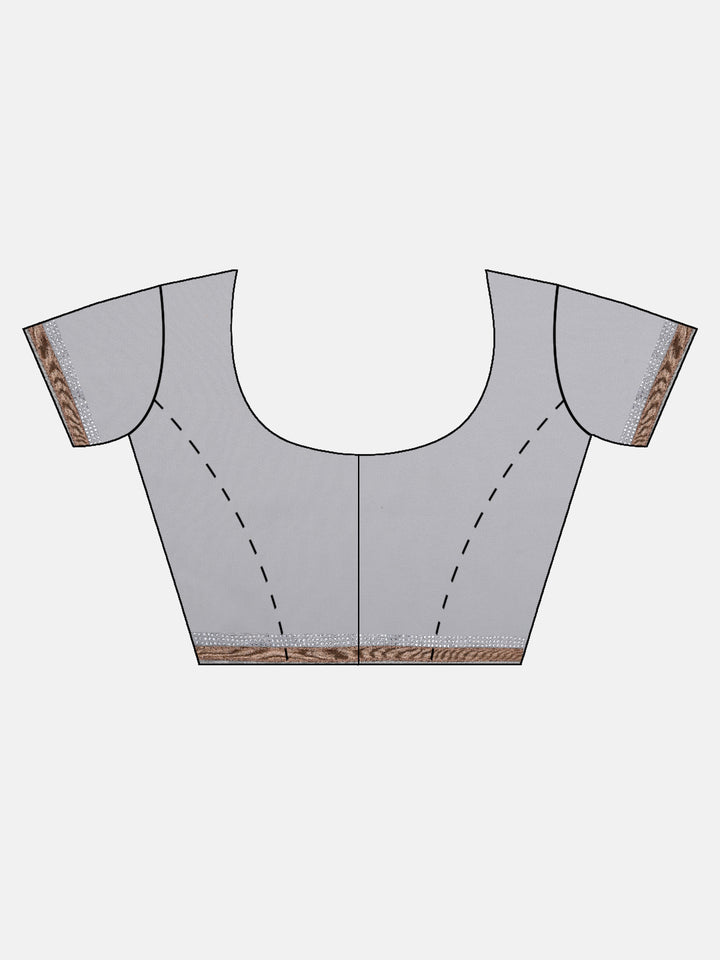 Neerus Grey Embellished Saree With Blouse