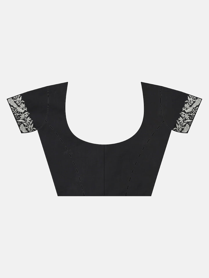 Neerus Black Color Silk Fabric Saree