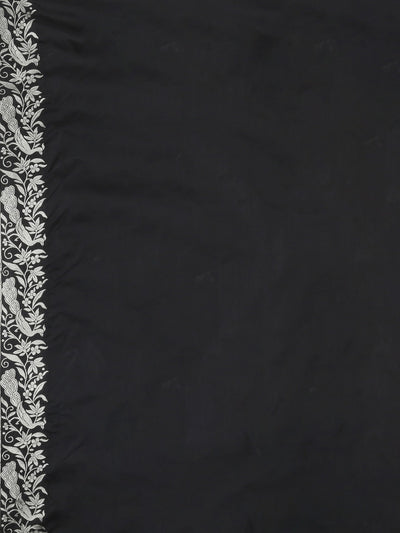 Neeru's Black Color Silk Fabric Saree