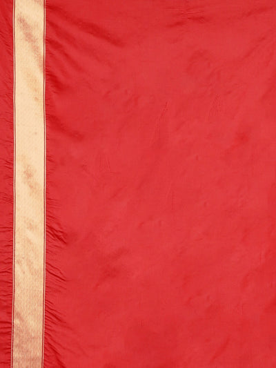 Neeru's Red Textured Saree With Blouse
