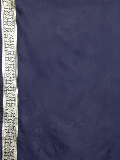 Neeru's Blue Textured Saree With Blouse