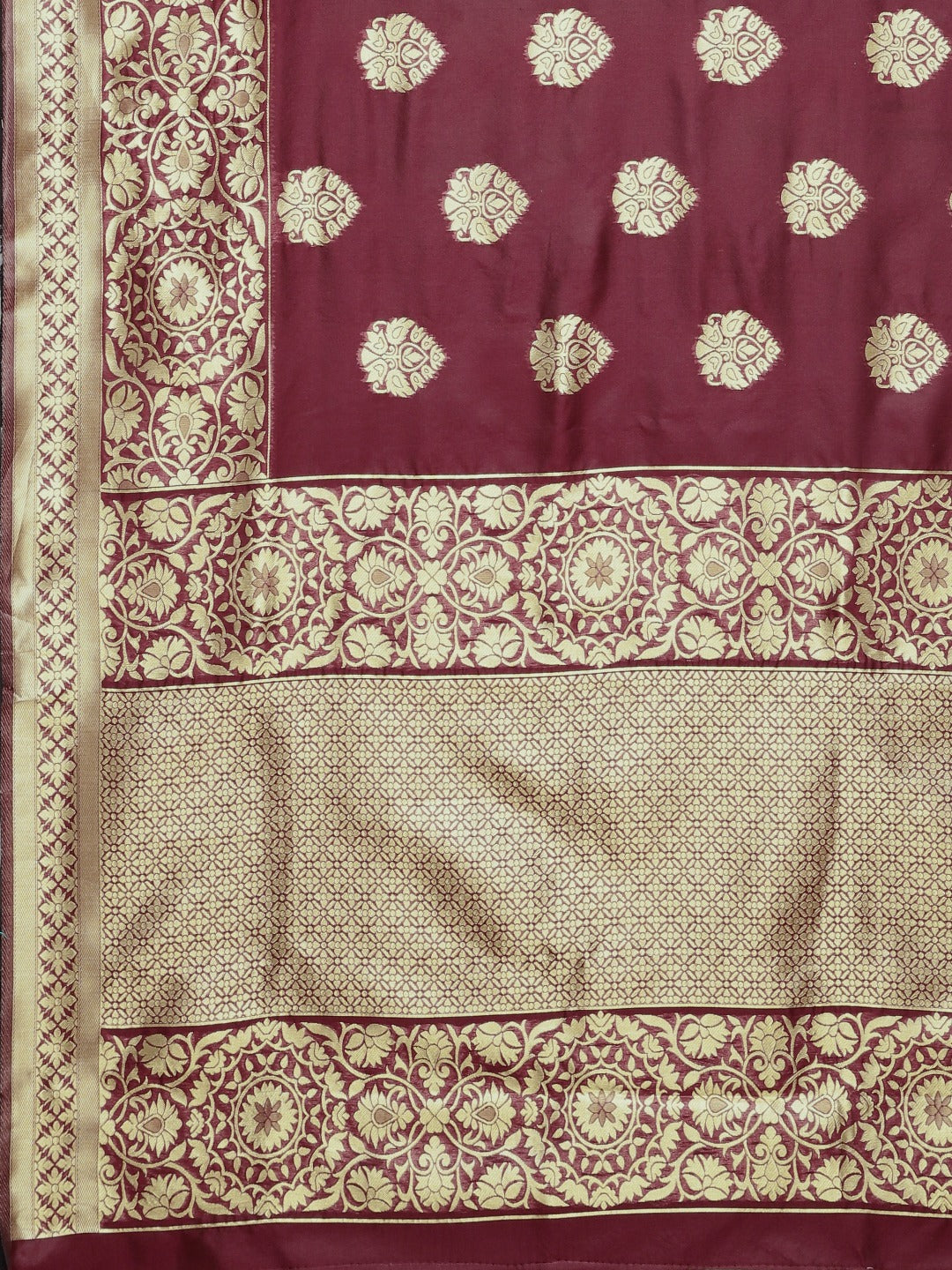Neeru's Magenta Textured Saree With Blouse