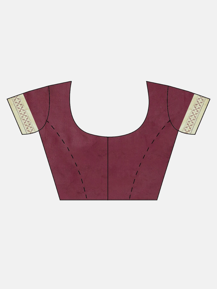 Neerus Magenta Textured Saree With Blouse