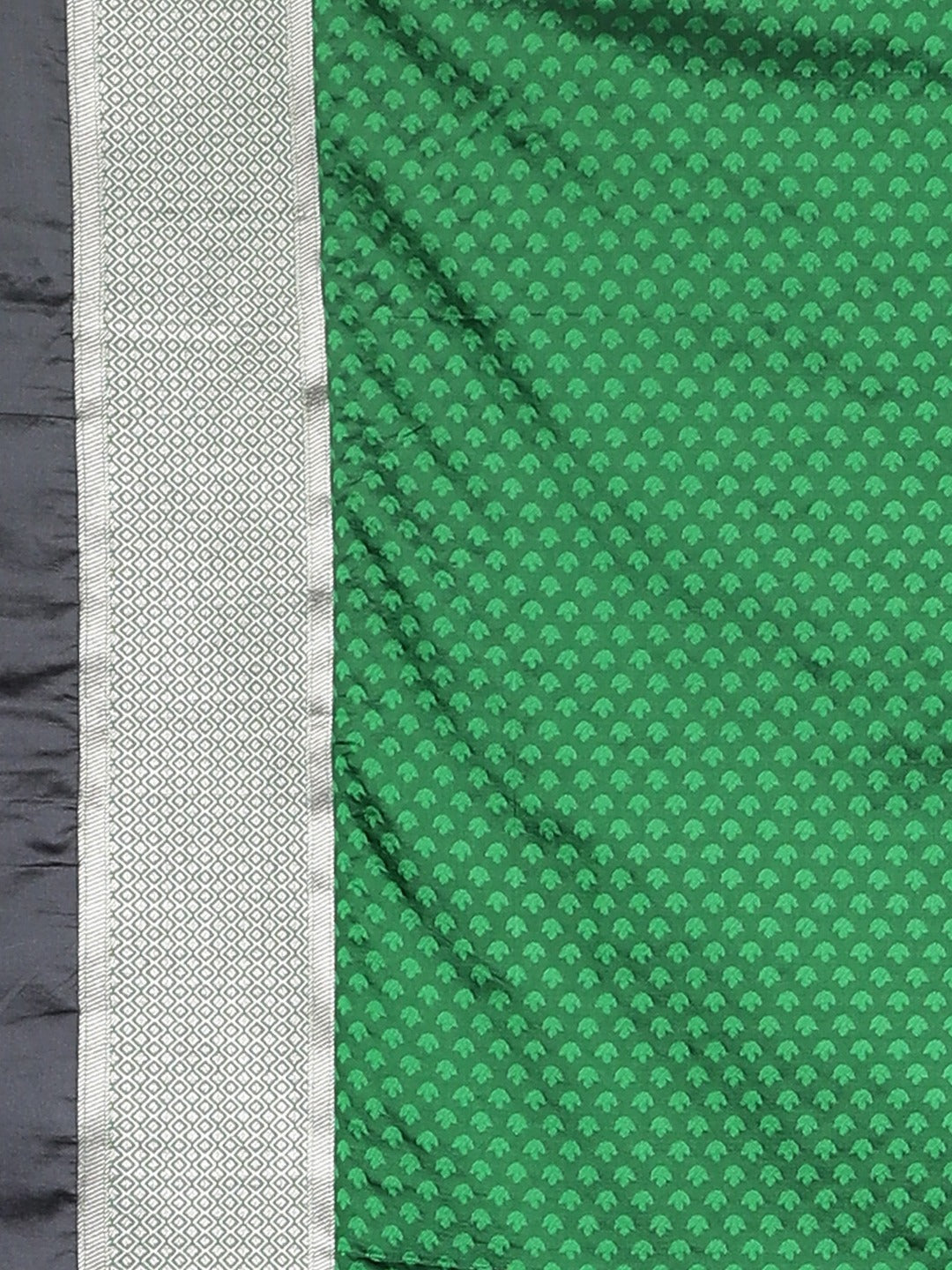 Neerus Grey Textured Saree With Blouse