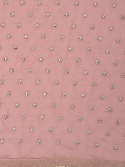 Neeru'S Peach Color, Crepe Fabric Saree