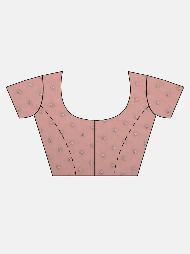 Neerus Orange crepe solid saree - detail view 2
