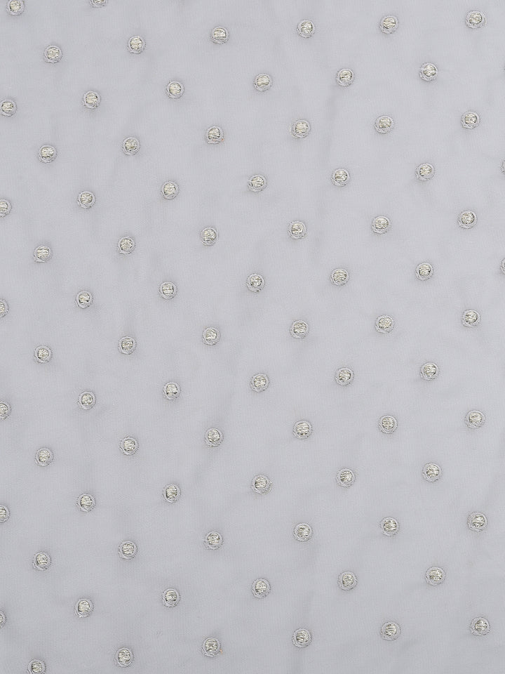 Neerus Grey Color Crepe Fabric Saree