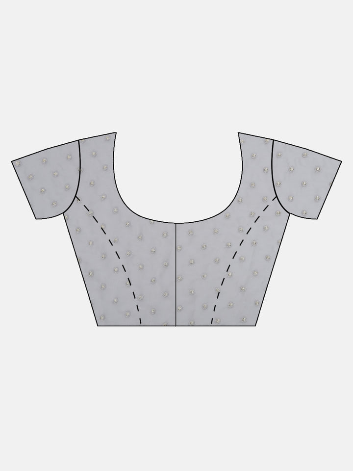 Neerus Grey Color Crepe Fabric Saree