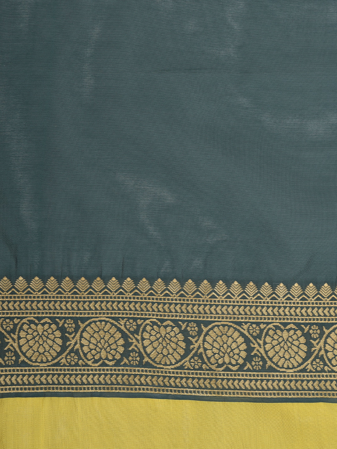Neerus Green georgette woven saree - side view