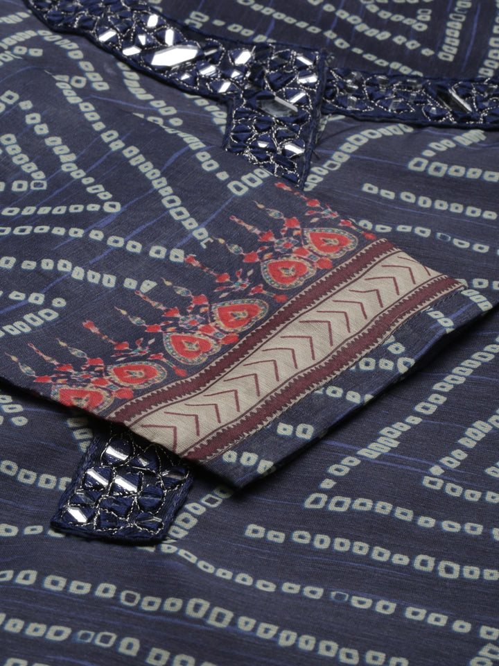 Neerus Blue Color Silk Fabric Kurta