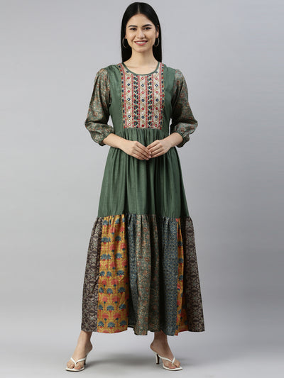 Neeru'S PISTA Color MODEL Fabric Kurta
