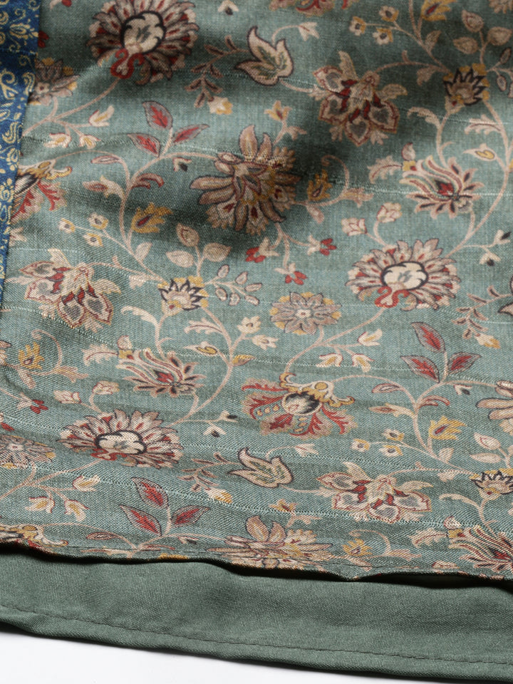 Neerus Green modal printed kurti - detail view 4
