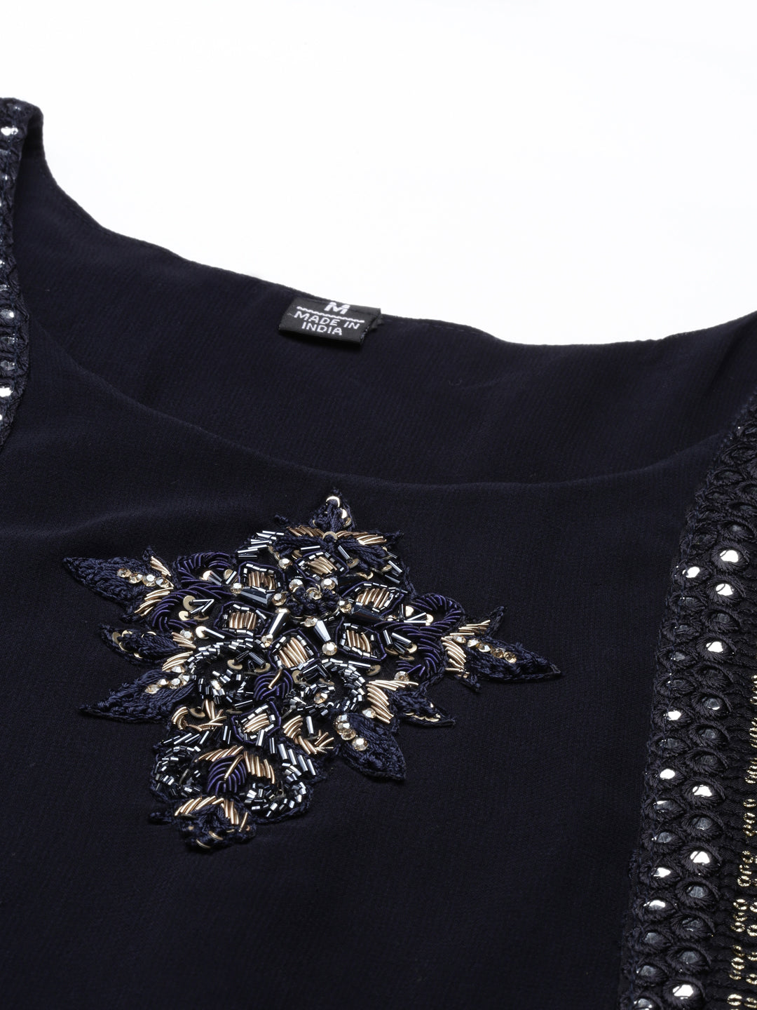 Neeru'S BLACK Color GEORGETTE Fabric Kurta