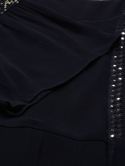 Neeru'S BLACK Color GEORGETTE Fabric Kurta