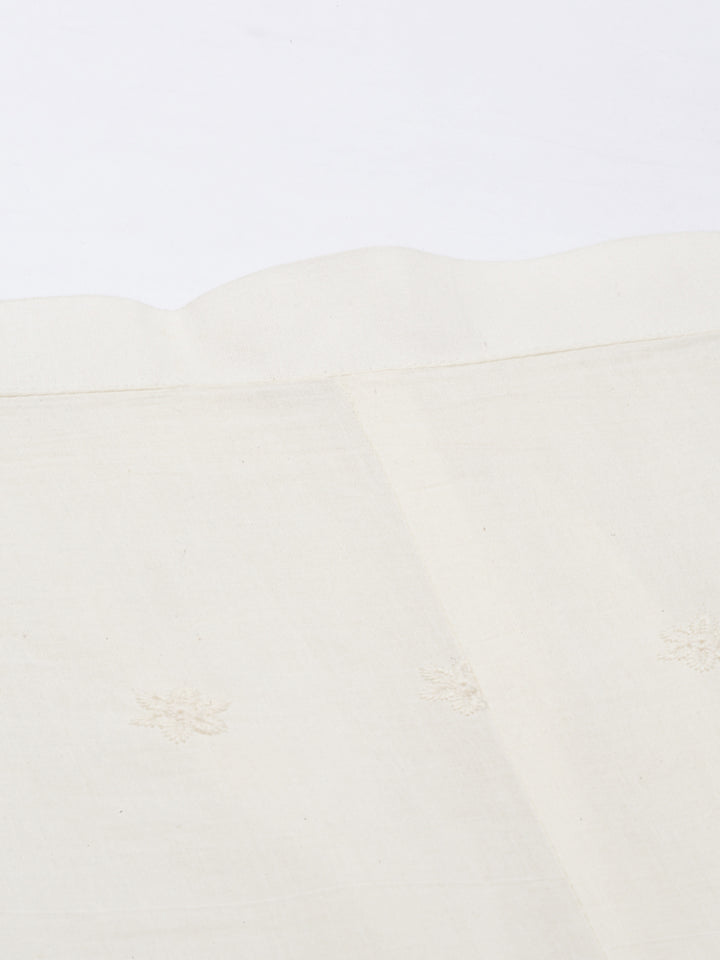 Neerus Cream solid flared palazzo - detail view 3