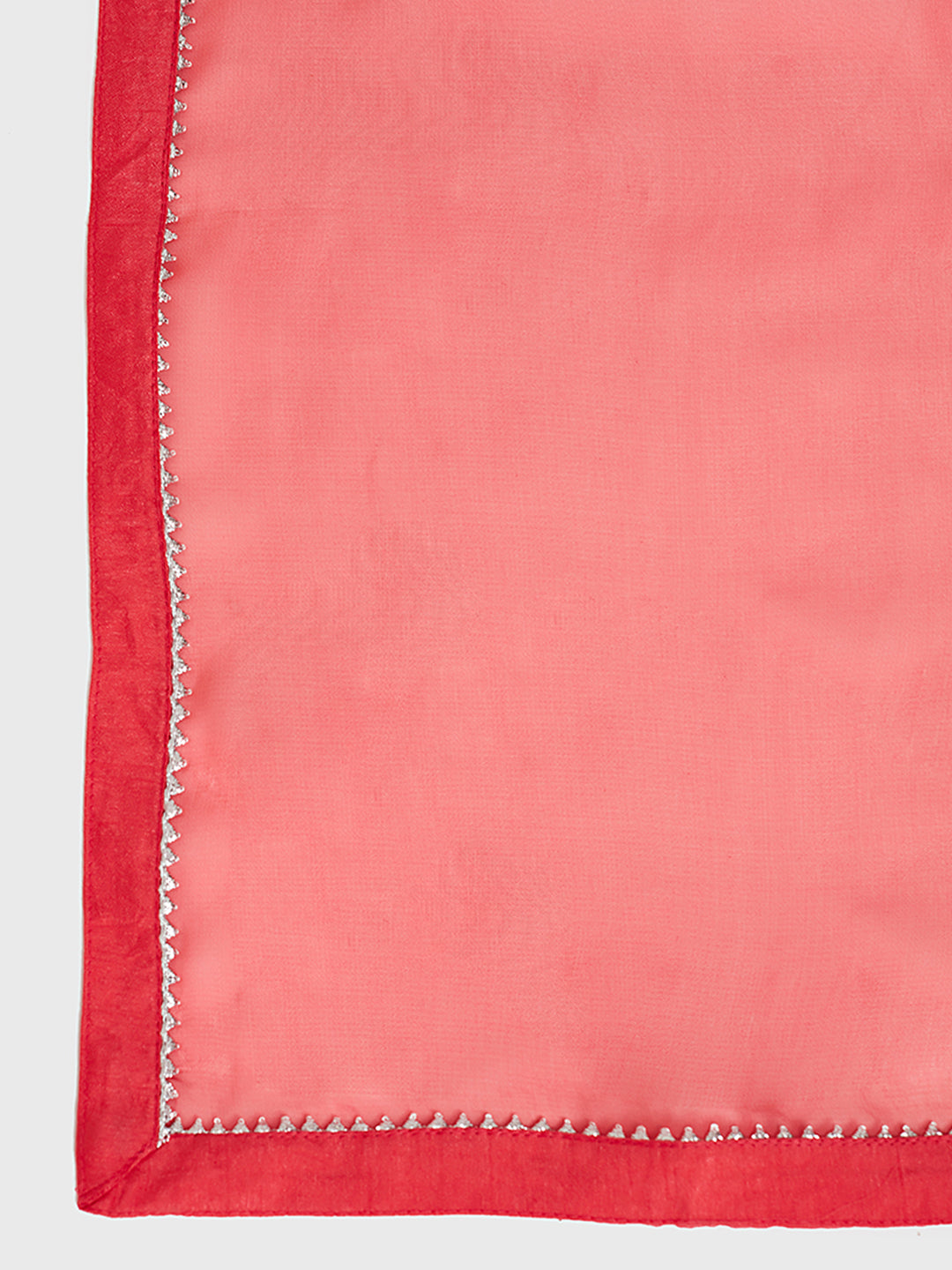 Neerus Orange Bandhani printed kurta set with palazzo and dupatta - detail view 2