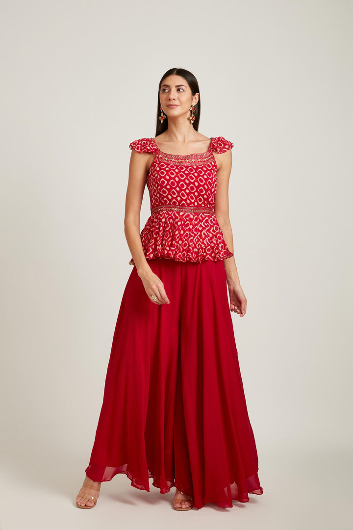 Neerus Rani Pink Color Georgette Fabric Salwar Kameez