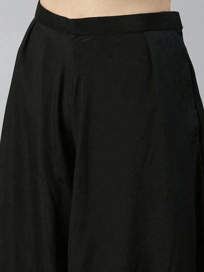Neeru'S BLACK Color CHIFFON Fabric Suit Set