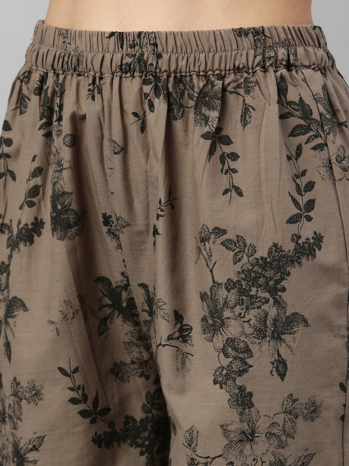 Neerus Grey cotton printed suit set - detail view 4