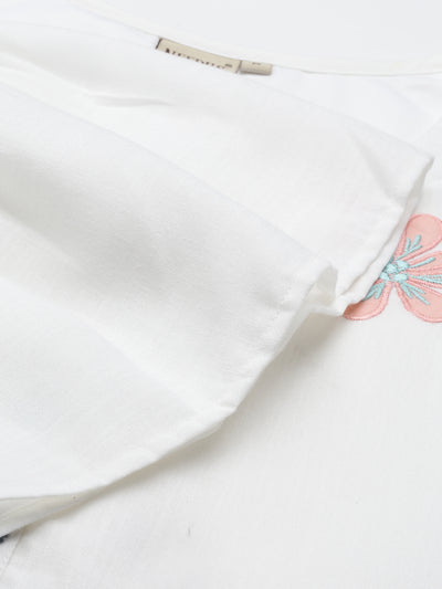 Neeru's White Color Cotton Fabric Kurta