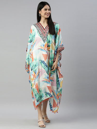 Neeru'S PRINTED Color SATIN Fabric Kurta