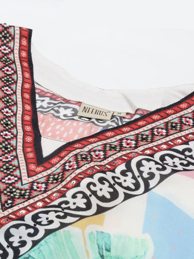 Neeru'S PRINTED Color SATIN Fabric Kurta