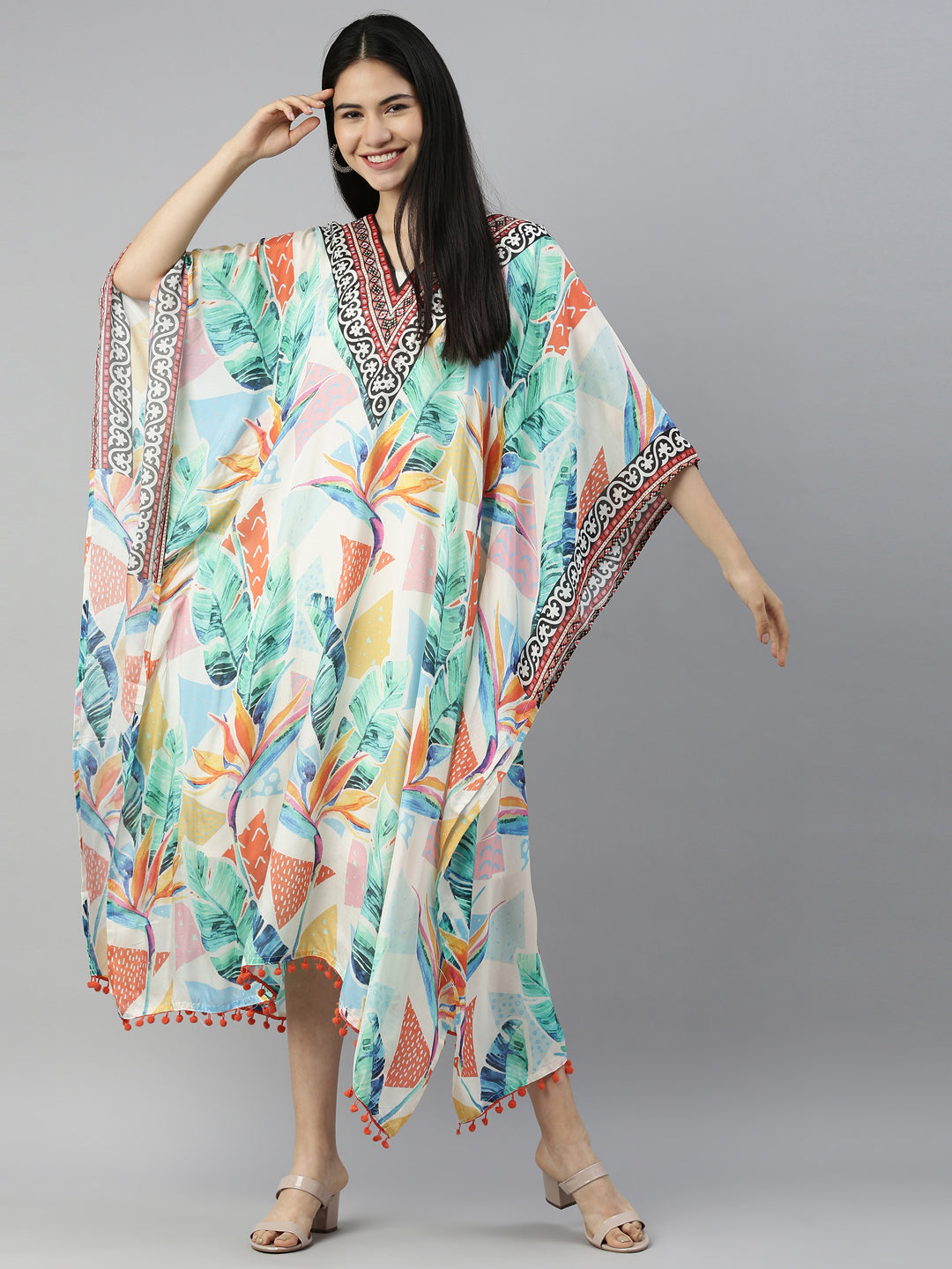 Neeru'S PRINTED Color SATIN Fabric Kurta