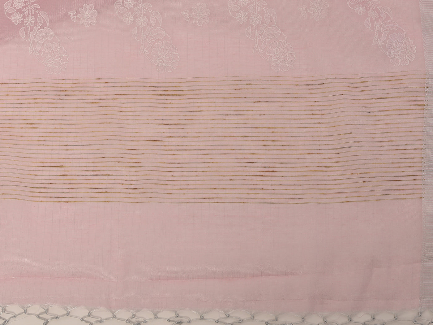 Neerus Pink Color Tissue Fabric Saree