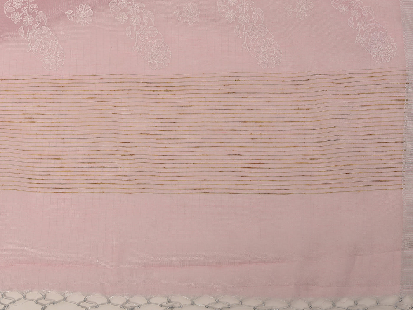 Neeru's Pink Color Tissue Fabric Saree