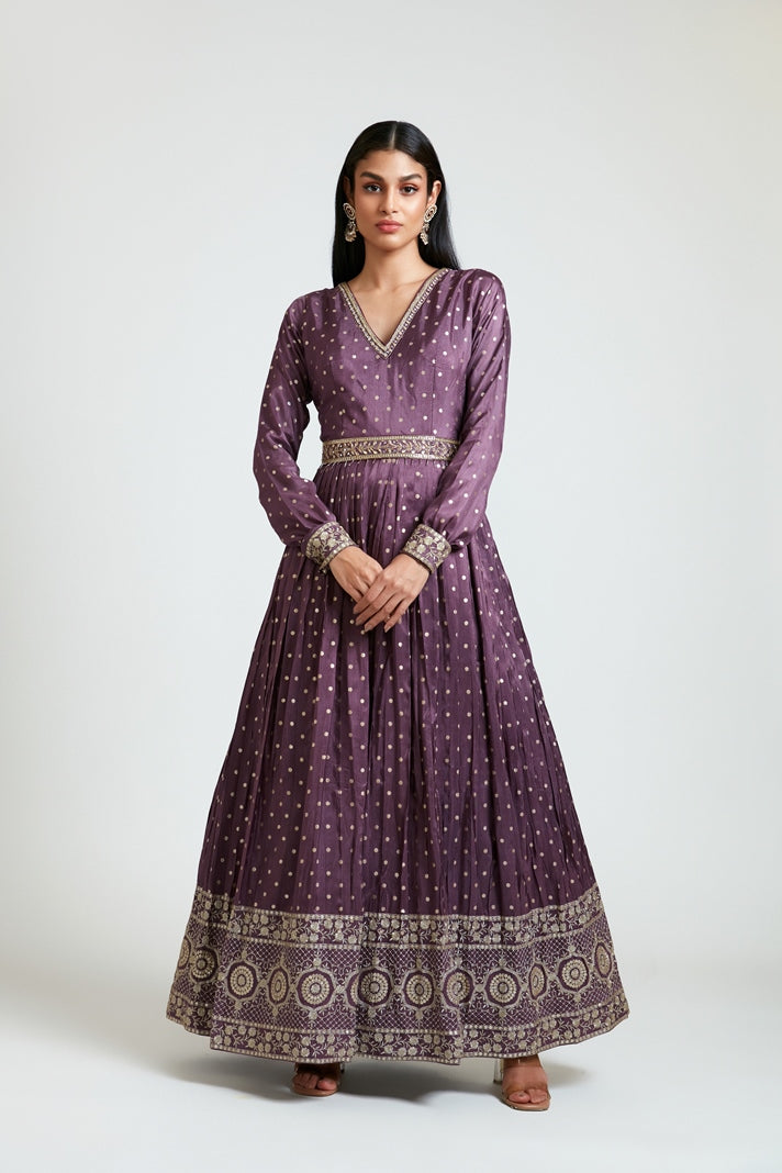 Neerus Women Banaras Wine Dress